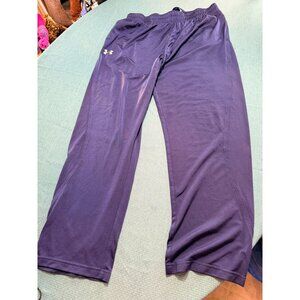 Under Armour Mens XL Loose Fit Navy Athletic Pants 100% Polyester